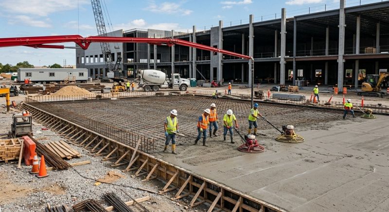 Commercial Slab Installation in Woodbridge, VA