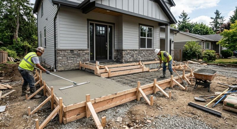 Porch Concrete Pouring in Salt Lake City, UT